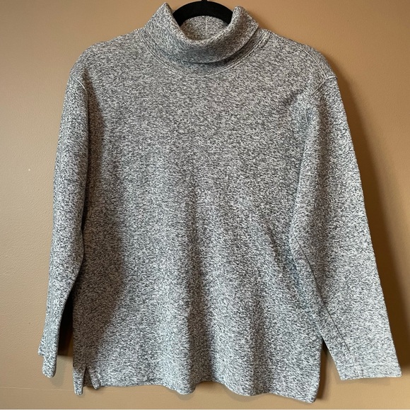 EUC Talbots 100% Cotton Long Sleeve Turtleneck Made in Hong Kong. Gray Size S - Picture 9 of 10